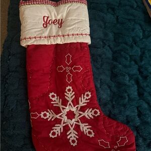 Pottery Barn Kids Red and White Christmas Stocking